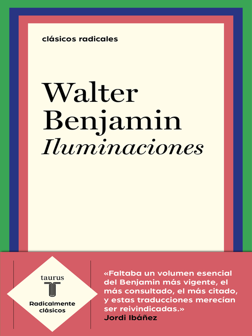 Detalles del título Iluminaciones de Walter Benjamin - Disponible